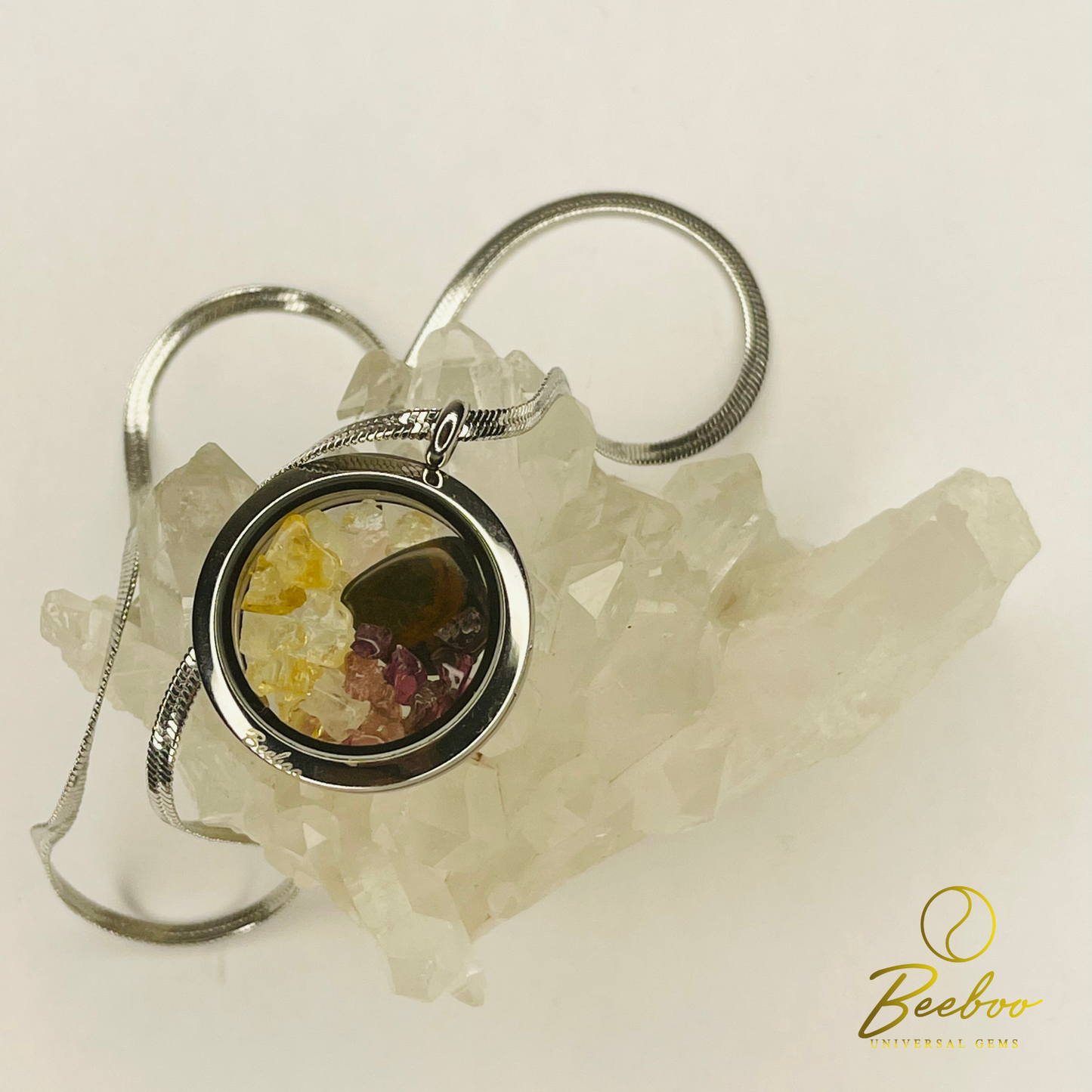 Tiger's Eye Locket Necklace