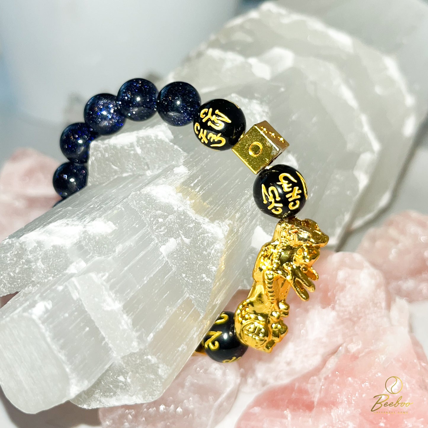 Blue Sandstone with Pixiu and Fortune Charm