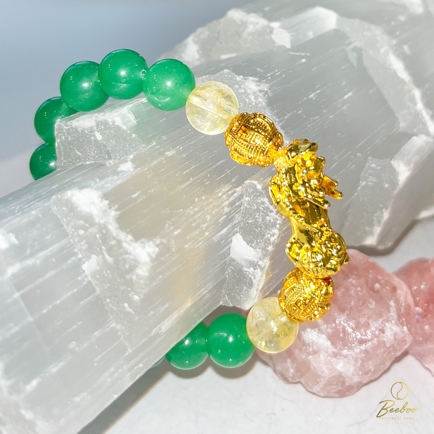 Aventurine with Citrine and Pixiu
