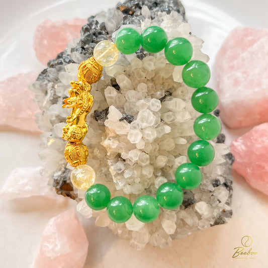 Aventurine with Citrine and Pixiu